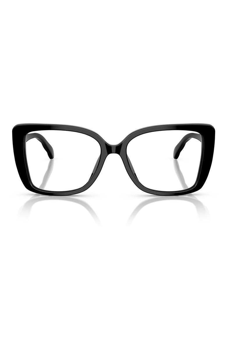 53mm Square Optical Glasses, Main, color, BLACK