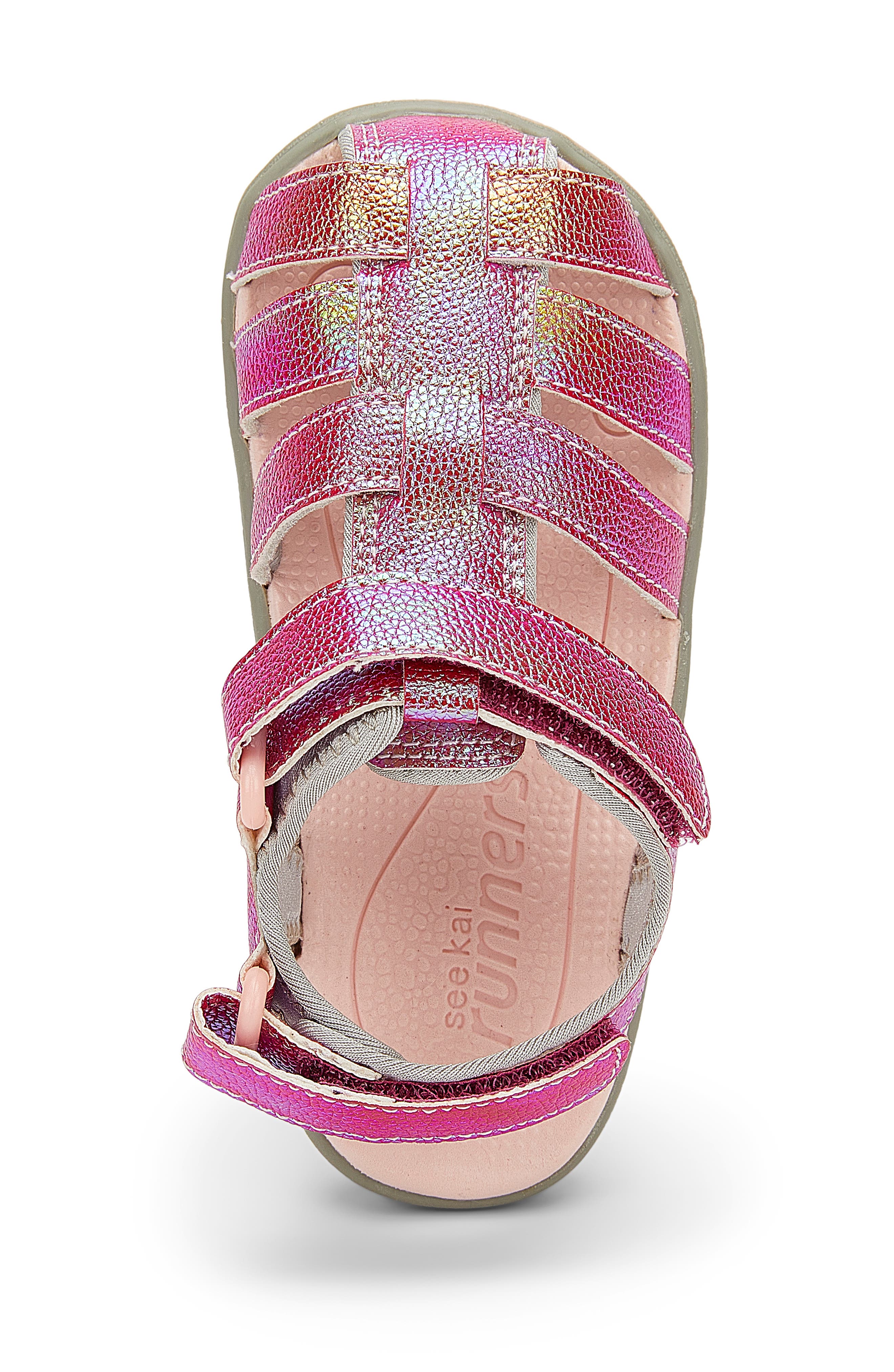 Paley Sandal, Alternate, color, HOT PINK SHIMMER