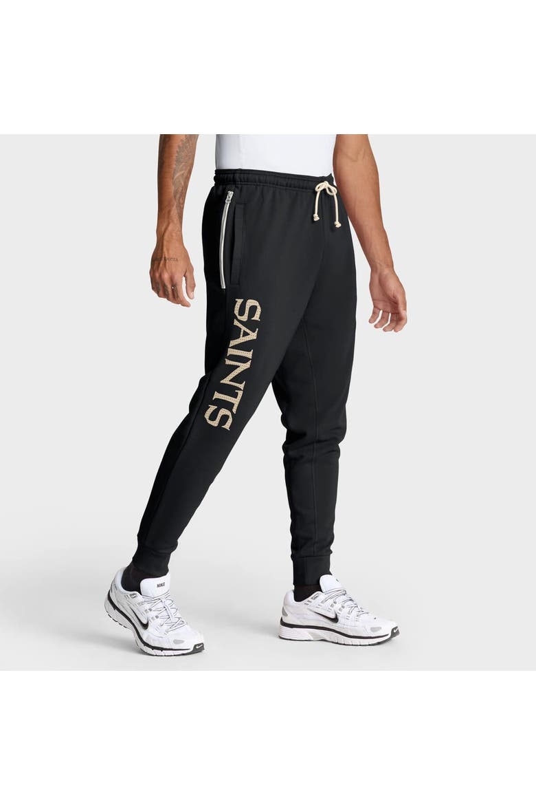 Men's Nike Black New Orleans Saints Sideline Standard Issue Ground Game Dri-FIT Taper Pants, Main, color, Black