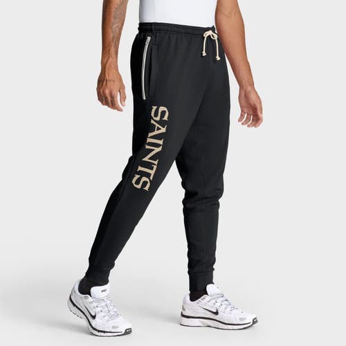 Nike Black New Orleans Saints Sideline Standard Issue Ground Game Dri-fit Taper Pants In Black