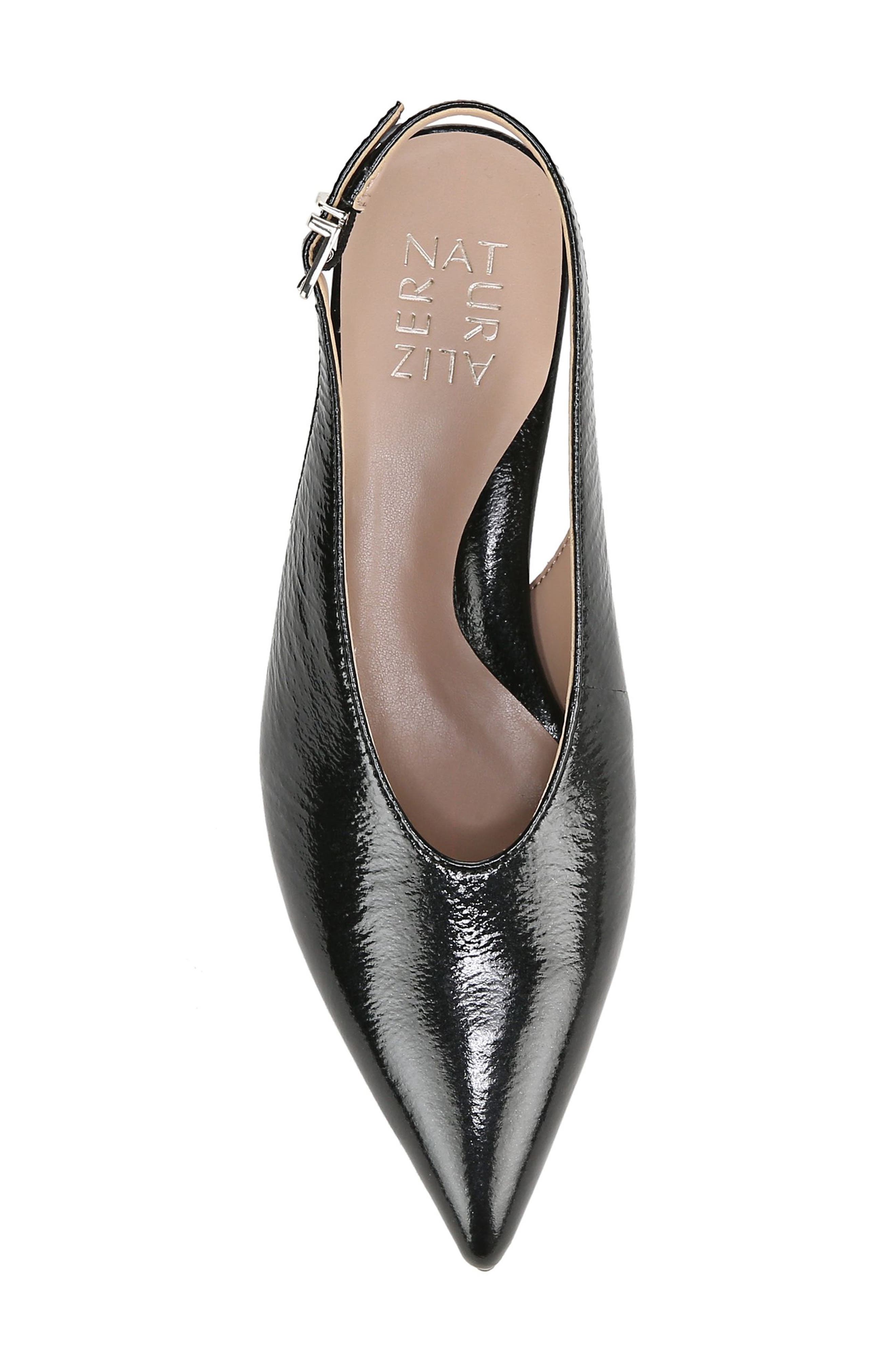 Naturalizer Nicolette Slingback Pointed Toe Kitten Heel Pump, Alternate, color, Black