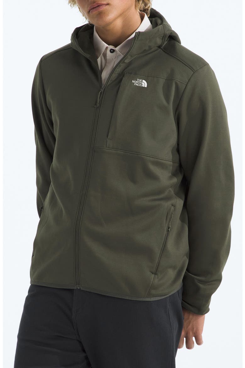 Performance Fleece Zip Hoodie, Main, color, NEW TAUPE GREEN
