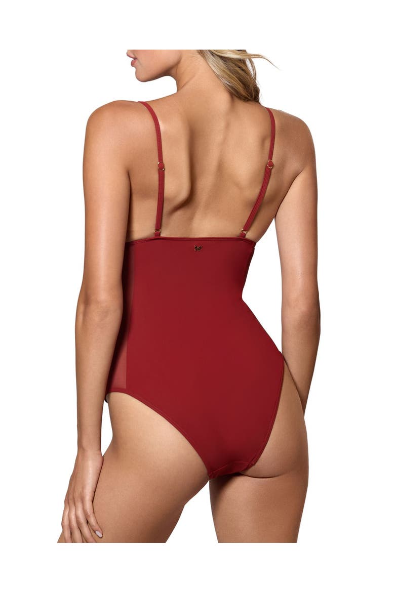 Peep Show One Piece, Alternate, color, Clay