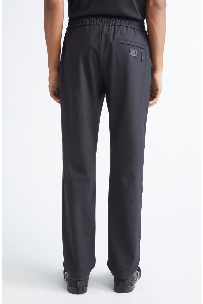 Drawstring Waist Wool Blend Canvas Pants, Alternate, color, N0000 NERO