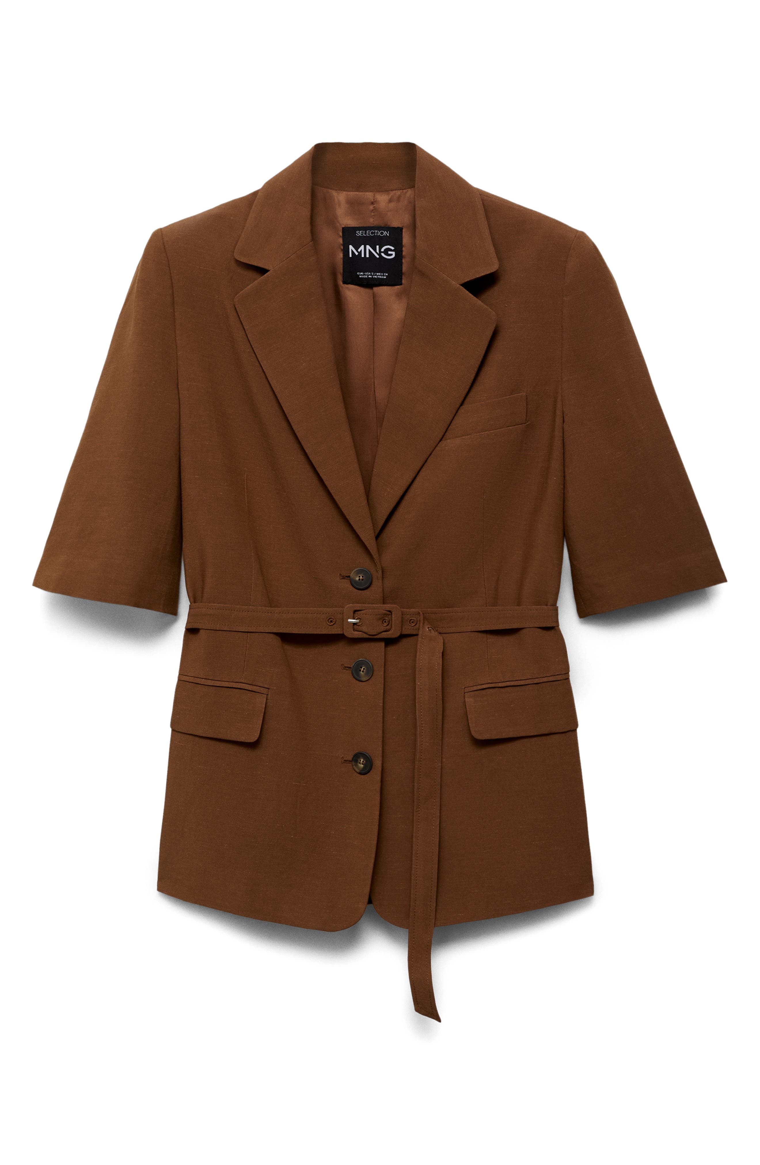 belted womens blazer