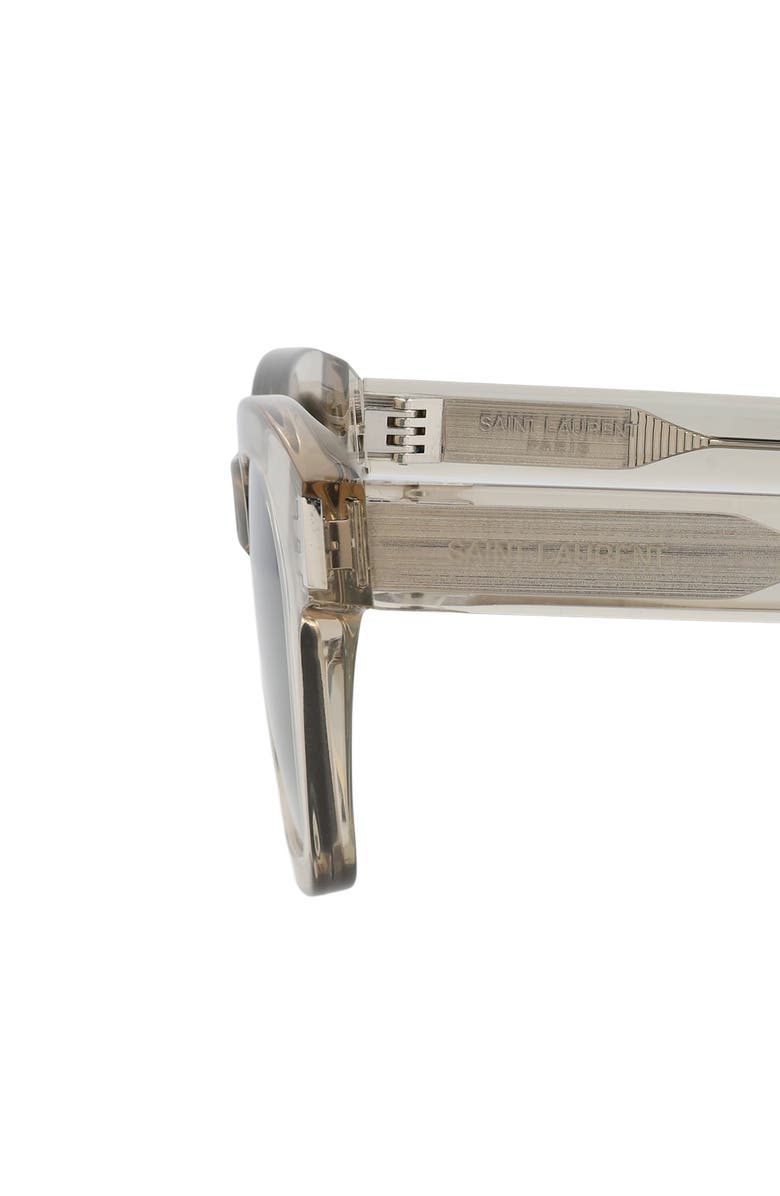 Saint Laurent 47mm Square Sunglasses, Alternate, color, Beige Beige Green