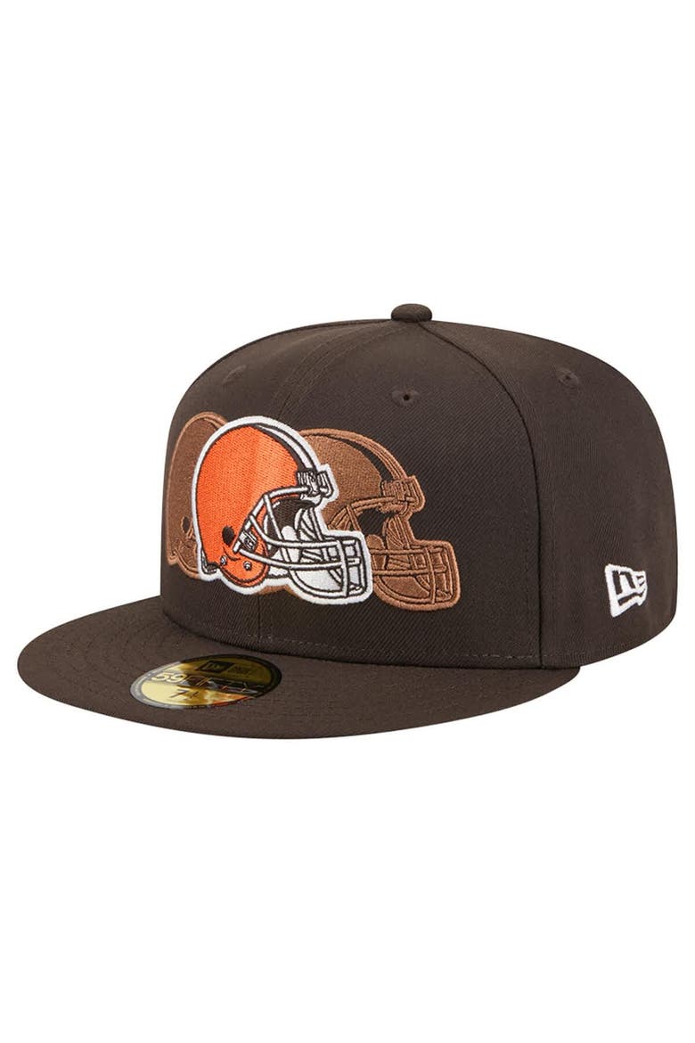 Men's New Era Brown Cleveland Browns Tri-Hit 59FIFTY Fitted Hat, Main, color, Brown
