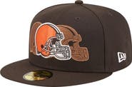 New Era Men's New Era Brown Cleveland Browns Tri-Hit 59FIFTY Fitted Hat
