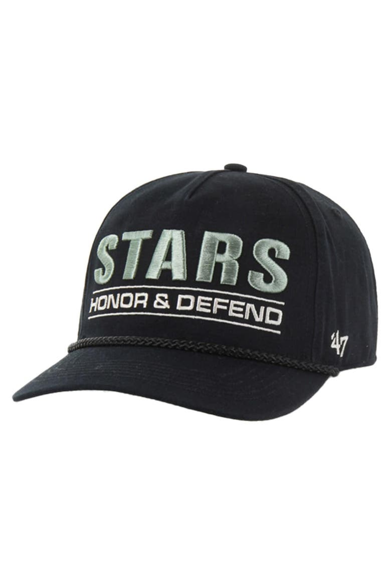 Men's '47 Black Dallas Stars OHT Military Appreciation Homeland Honor and Defend Hitch Adjustable Hat, Alternate, color, Black