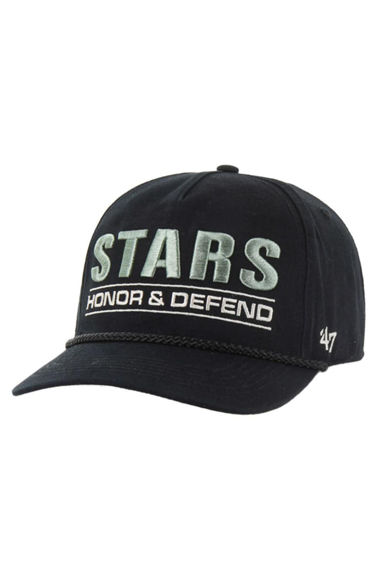 '47 Men's '47 Black Dallas Stars OHT Military Appreciation Homeland Honor and Defend Hitch Adjustable Hat, Alternate, color, Black