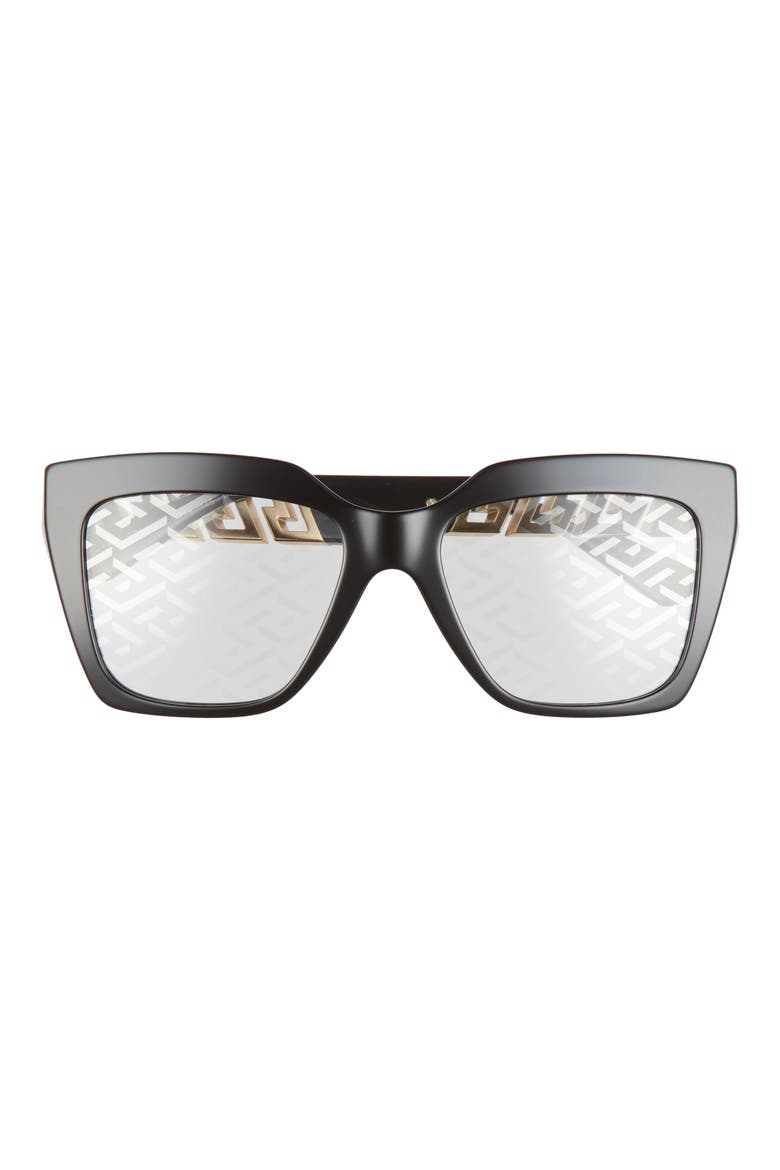 56mm Polarized Gradient Square Sunglasses, Main, color, SILVER