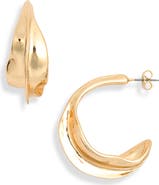 Ettika Fluid Wave Hoop Earrings