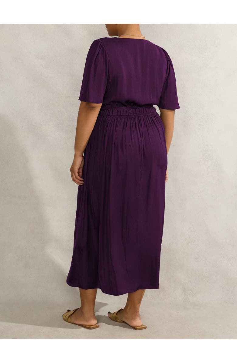 Live Unlimited V-Neck Flutter Sleeve Dress, Alternate, color, Purple