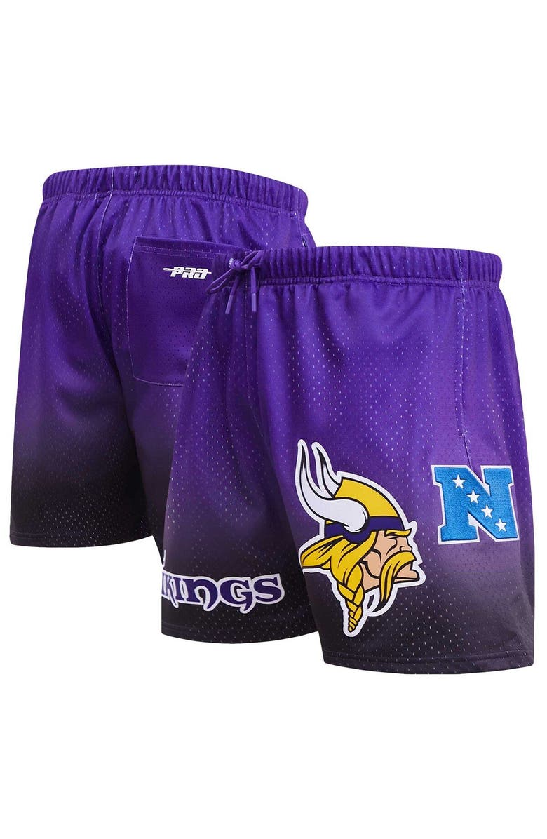 PRO STANDARD Men's Pro Standard Black/Purple Minnesota Vikings Ombre Mesh Shorts, Main, color, Black