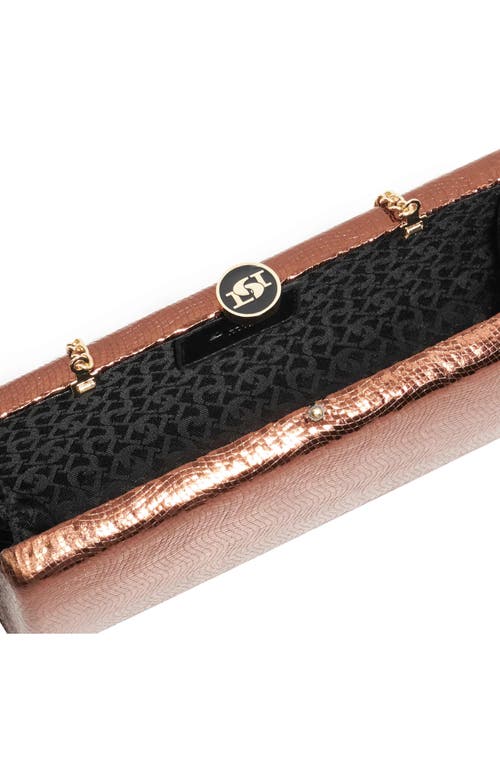 Dune London Belinda Frame Clutch In Brown