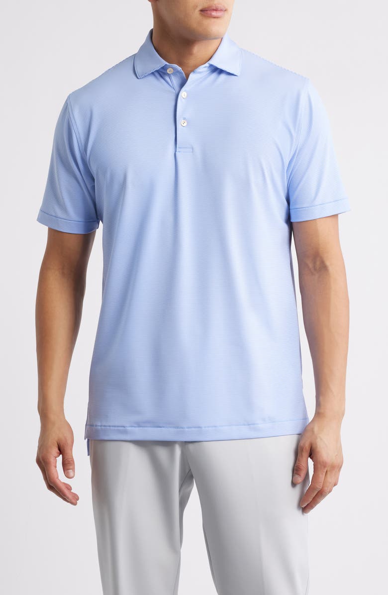 Peter Millar Jubilee Performance Jersey Golf Polo, Main, color, Seaside Blue