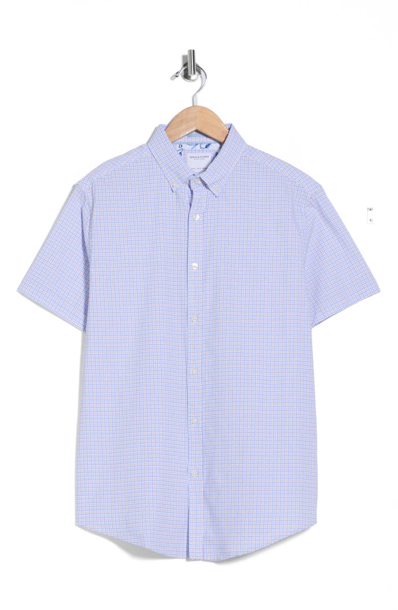 DENIM AND FLOWER Check Print Button-Down Shirt, Alternate, color, Blue