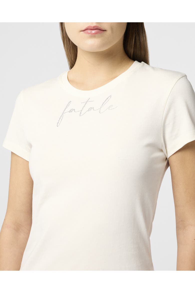 Sexy Pure Fit T-Shirt Strass Fatale Women, Alternate, color, OffWhite