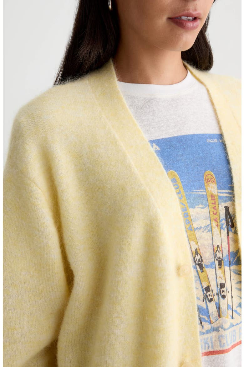 Josiah Mohair & Wool Blend Cardigan, Alternate, color, SUNLIGHT YELLOW