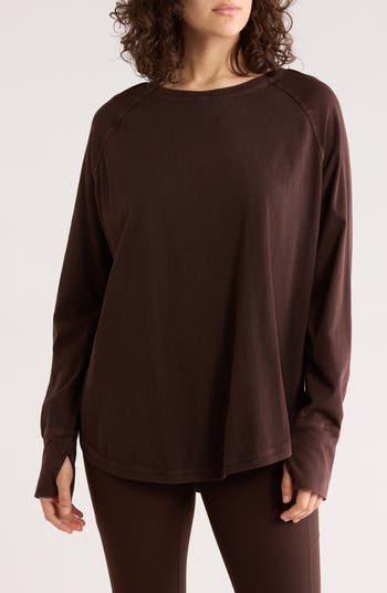 Z by Zella Vintage Wash Relaxed Long Sleeve 2.0 Tee | Nordstromrack