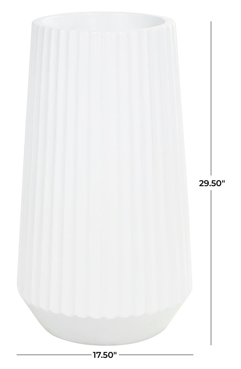 VIVIAN LUNE HOME Resin Vase, Alternate, color, White