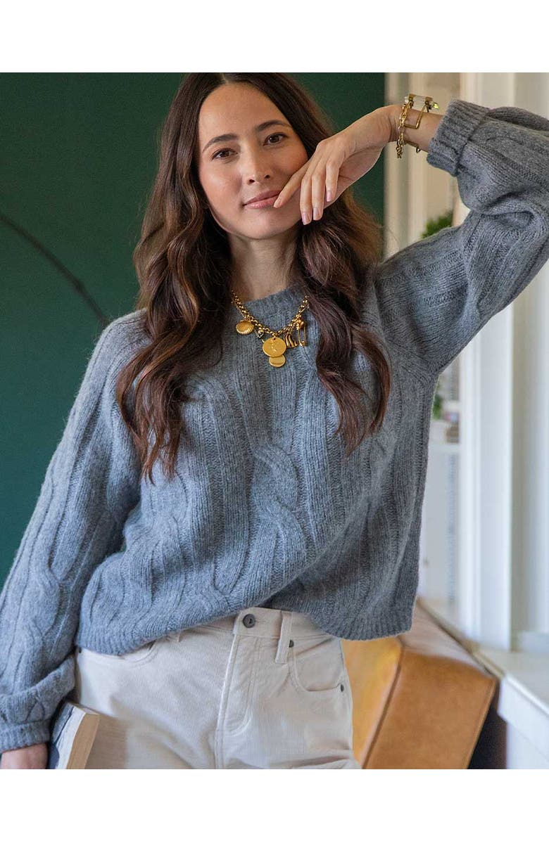 Carve Designs Eloise Wool Sweater, Alternate, color, Mid Grey