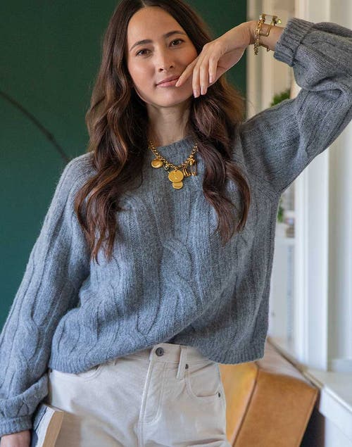 Carve Designs Eloise Wool Sweater In Gray