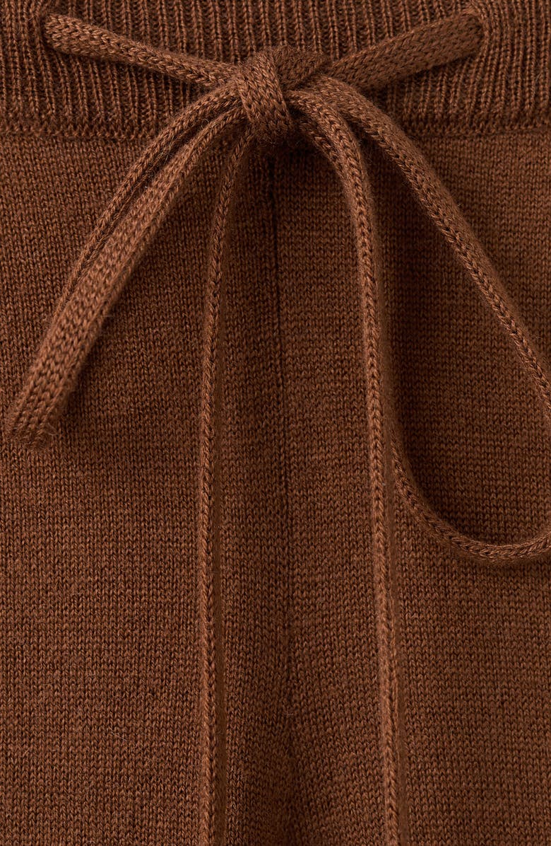 MANGO Kendrik Knit Drawstring Pants, Alternate, color, Caramel