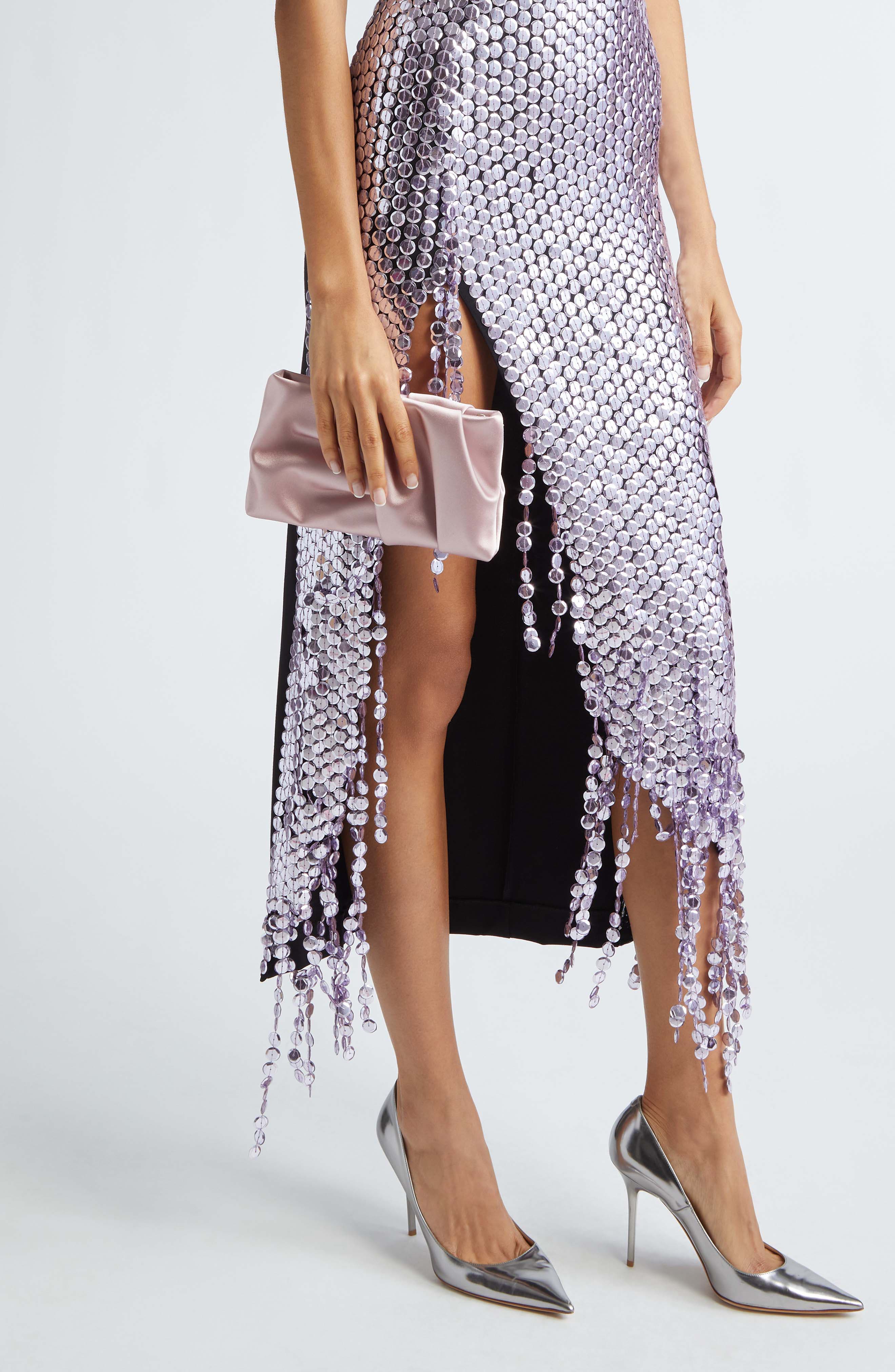 Jimmy Choo Bonny Satin Clutch, Alternate, color, 