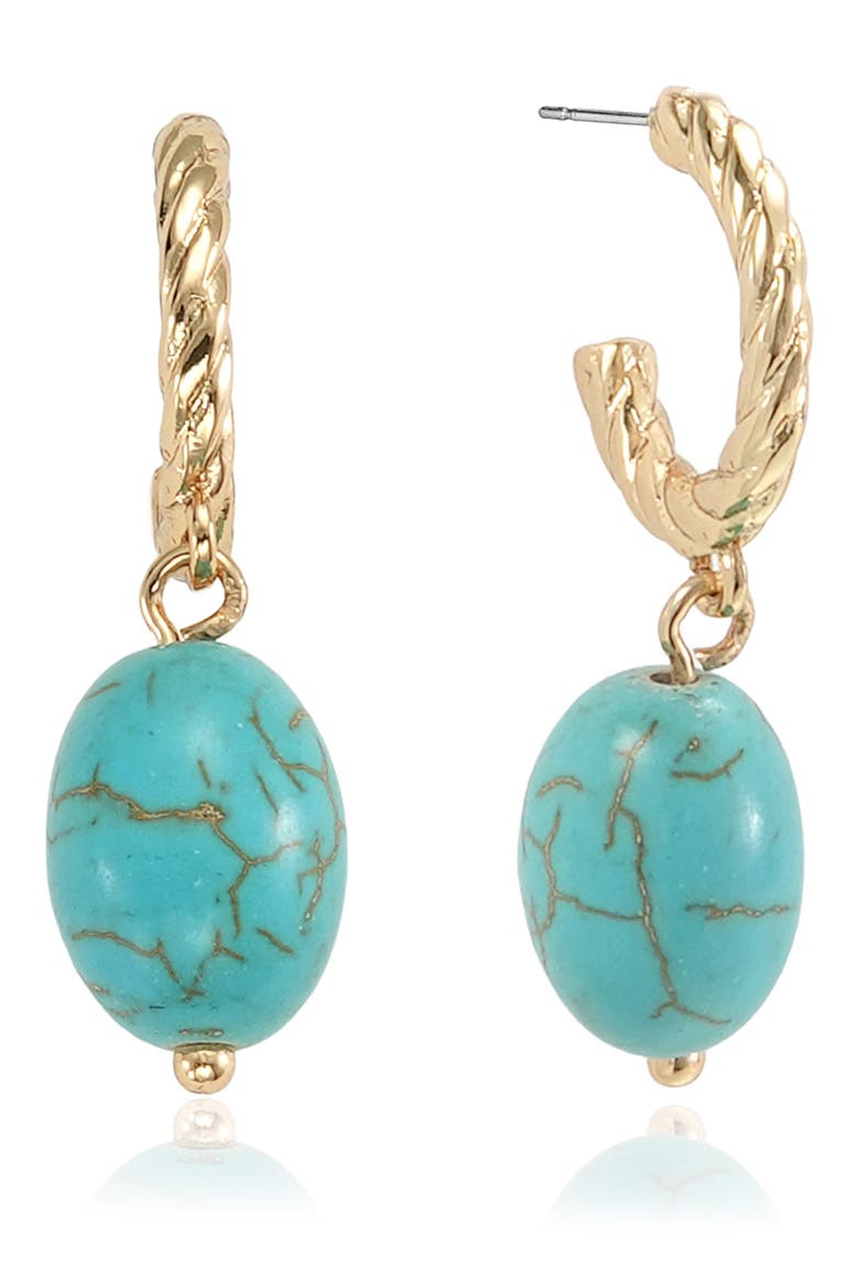 Synthetic Turquoise Drop Earrings, Main, color, TURQUOISE