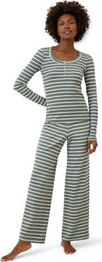 Pact Dream Rib Wide Leg Lounge Pant Made with Organic Cotton