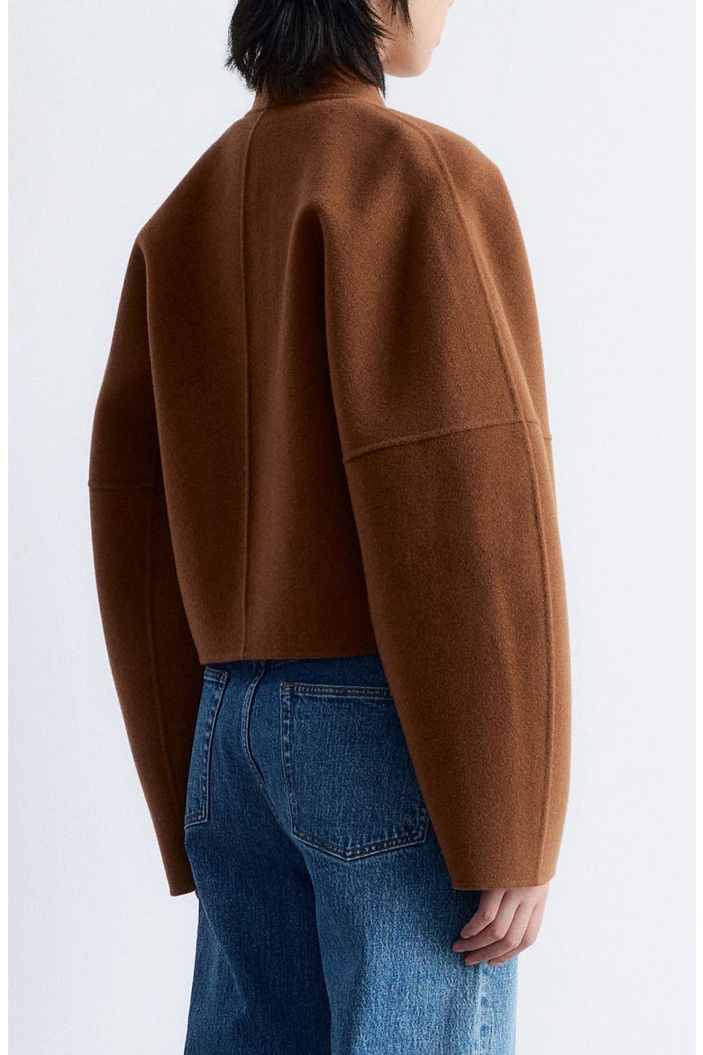 Double Wool Blend Jacket, Alternate, color, BROWN MEDIUM DUSTY