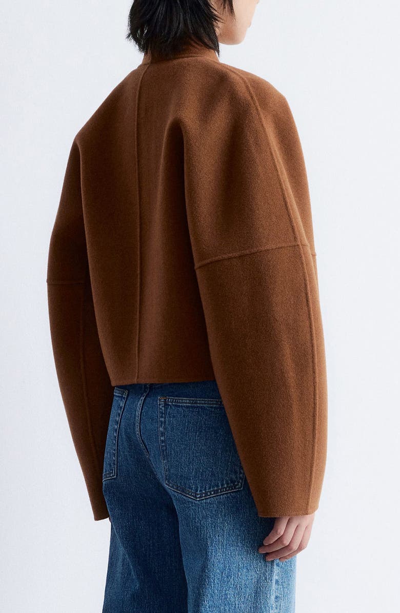 & Other Stories Double Wool Blend Jacket, Alternate, color, Brown Medium Dusty