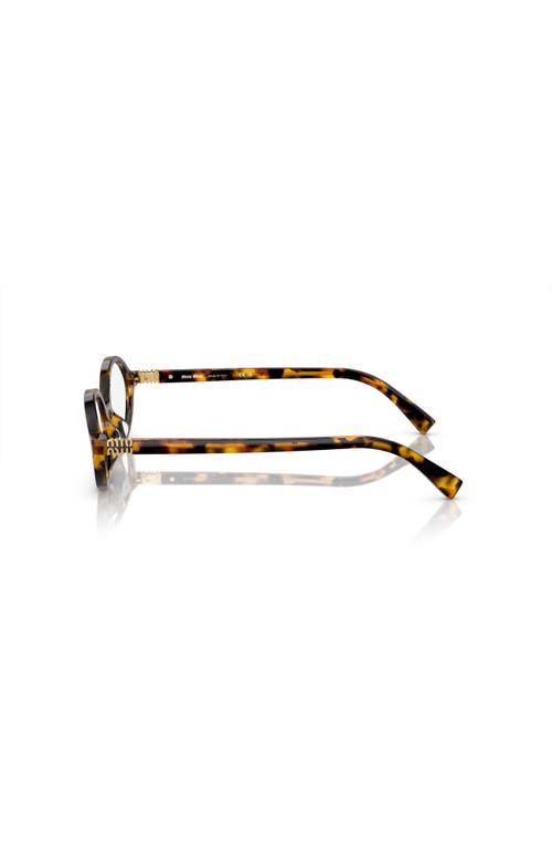 Miu Miu 50mm Oval Optical Glasses In Brown