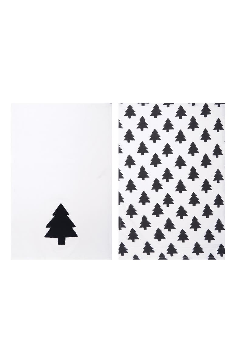 carol & frank Black and White Forest Towel Set of 2, Alternate, color, White