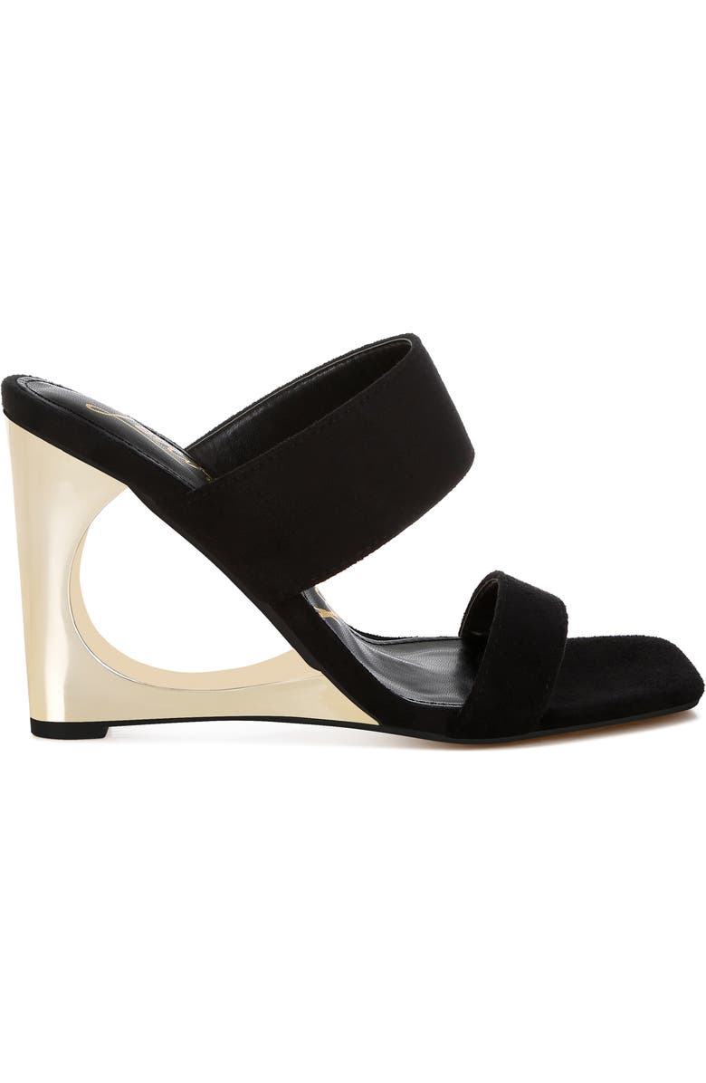 LONDON RAG Zimeski Wedge Sandal, Alternate, color, Black