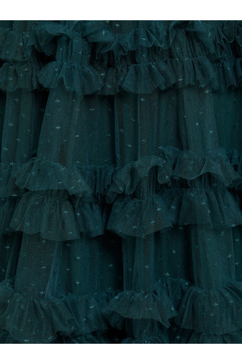 Lisette Ruffle Off Shoulder Gown, Alternate, color, Emerald