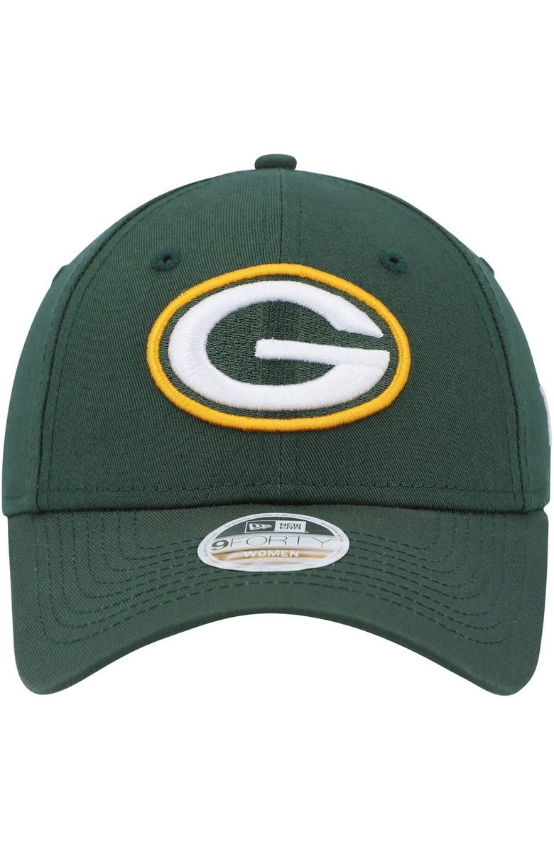 New Era Women's New Era Green Green Bay Packers Simple 9FORTY Adjustable Hat, Alternate, color, 