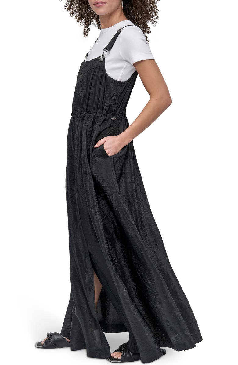 DKNY Overall Maxi Dress, Alternate, color, Black