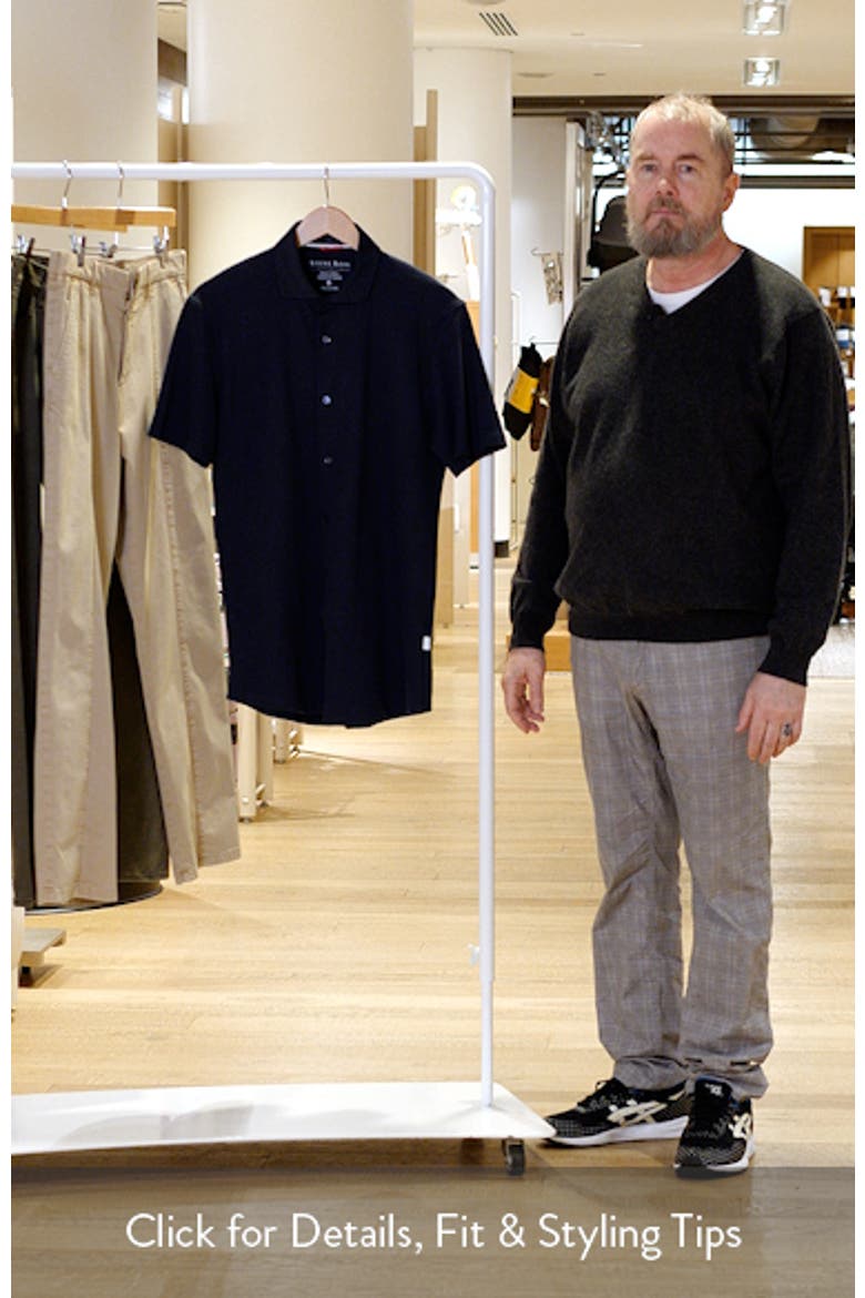 Technical Piqué Knit Short Sleeve Button-Up Shirt video