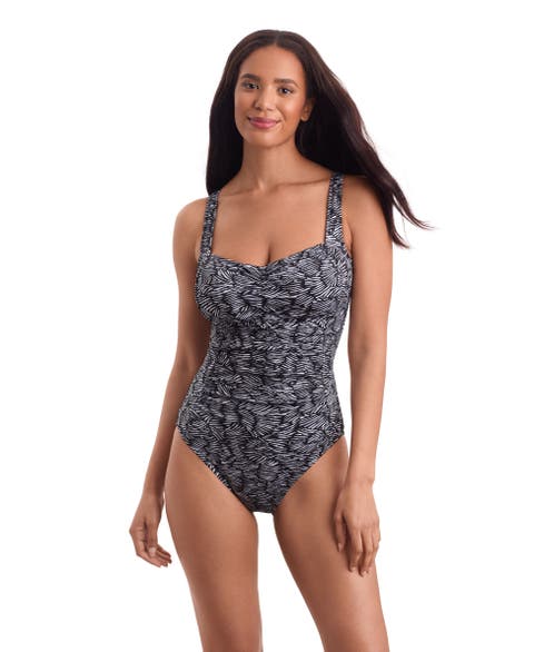 Shirred Bodice Tank Chlorine Resistant One-Piece Swimsuit