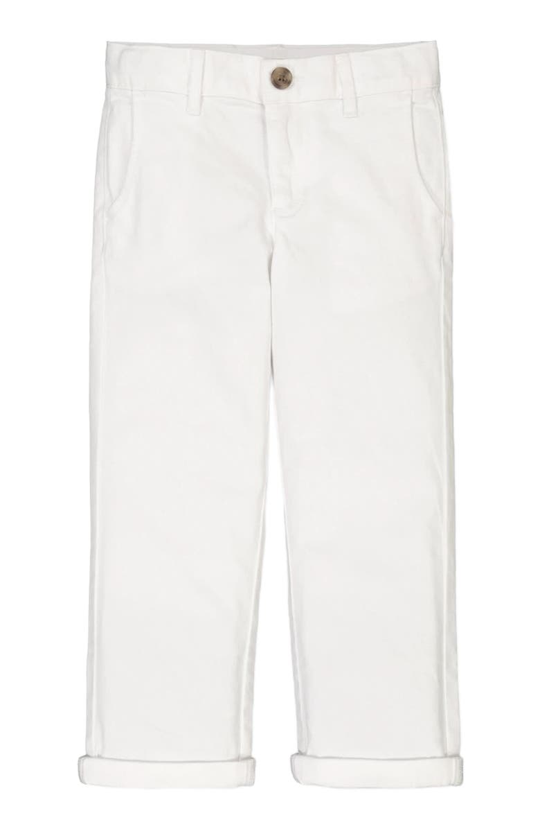 Hope & Henry Boys' Organic Stretch Twill Chino, Kids, Alternate, color, White Stretch