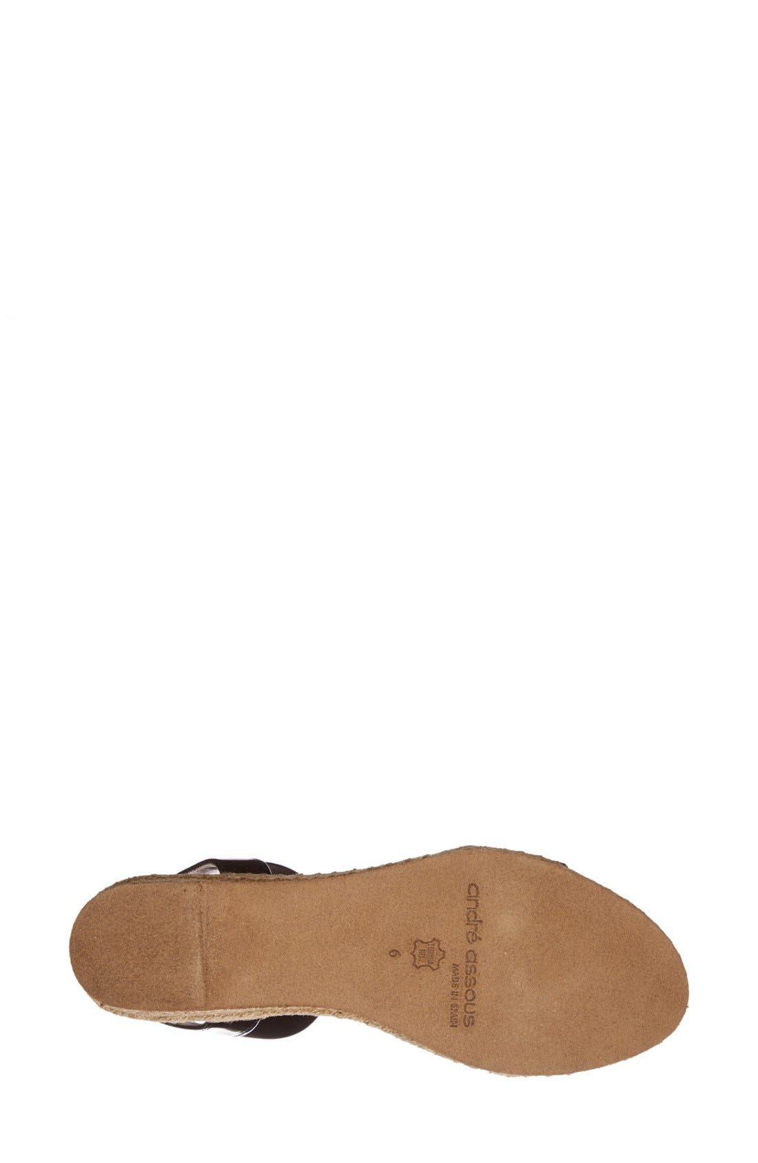 'Dera' Espadrille Sandal, Alternate, color, BLACK