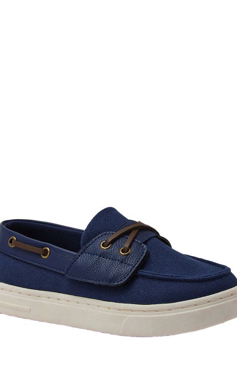 Kids Canvas Easy On Boat Shoes