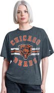 STARTER Women's Starter Navy Chicago Bears Jump Shot Boyfriend Tri-Blend T-Shirt