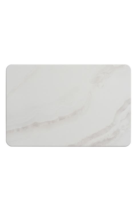 White Marble Diatomite Stone Bath Mat