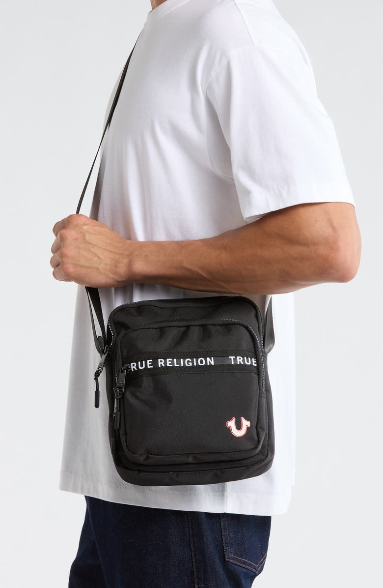 True Religion Scottie Sling Crossbody Bag, Alternate, color, Black