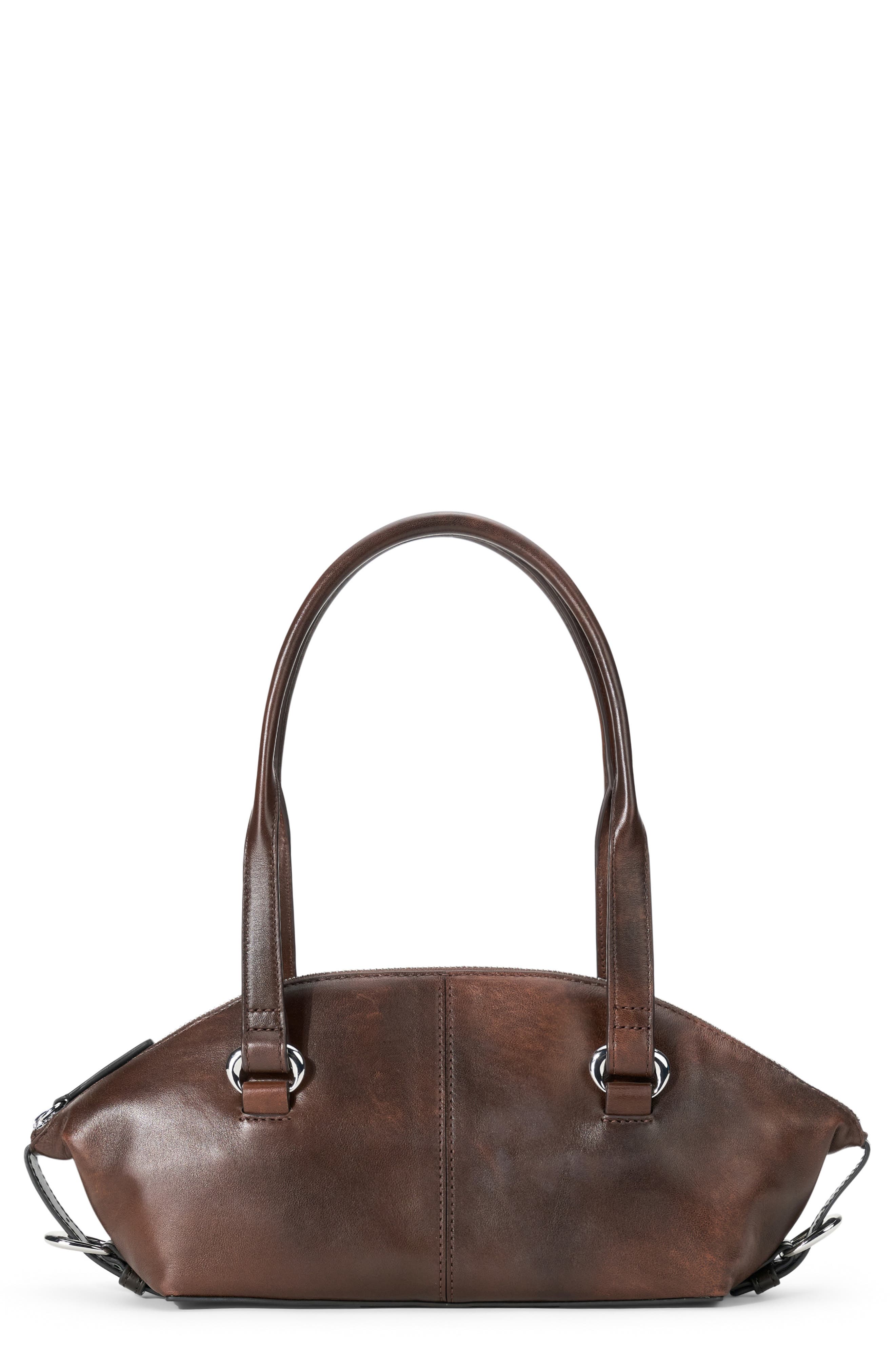 Hester Mini Leather Shoulder Bag, Main, color, ESPRESSO DISTRESSED