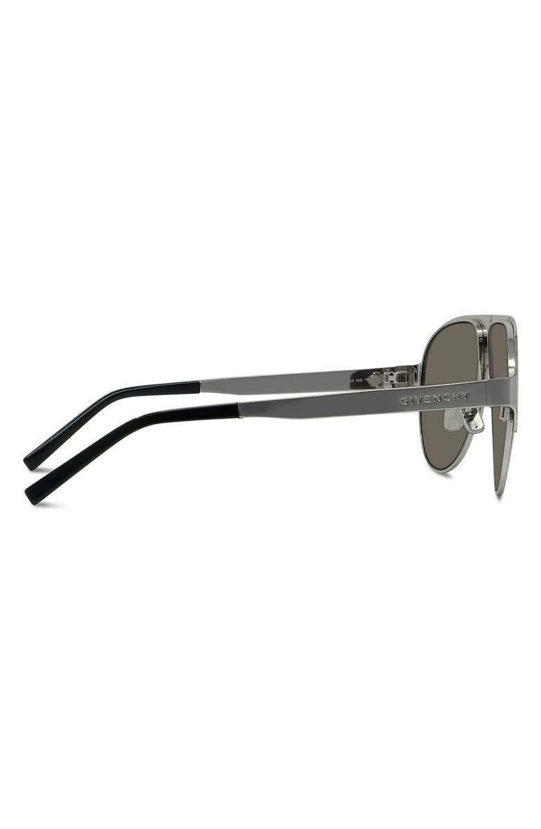 Givenchy 57mm Gradient Pilot Sunglasses, Alternate, color, Shiny Palladium / Brown Mirror