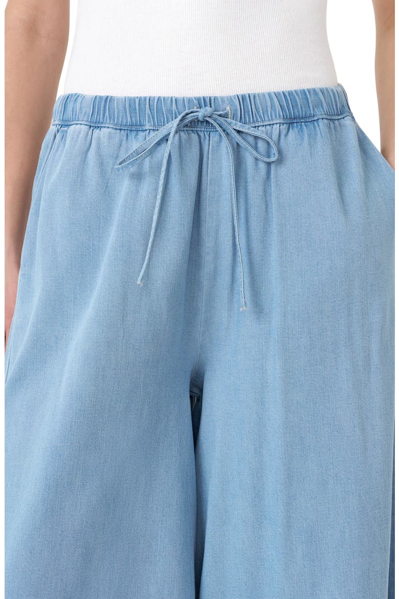 Chambray Wide Leg Beach Pants, Alternate, color, LIGHT WASH (DENIM)